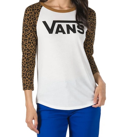 Vans Leopard Raglan Baseball Tee 